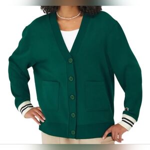Champion Green Button-Up Cardigan Women's Medium